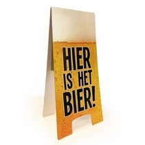 Waarschuwingsbord Hier is het Bier