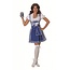 Dirndl Brigitte blauw