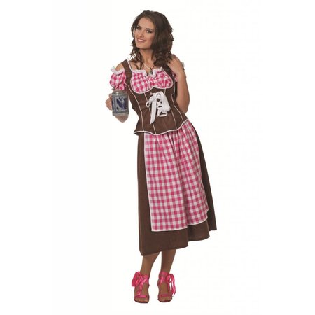 Dirndl suedine roze