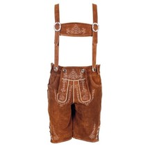 Lederhose lichtbruin David Luxe