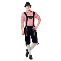 Lederhose lang zwart Karl