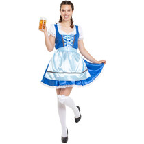 Dirndl Jurk Klassiek Blauw