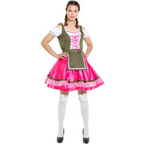 Dirndl Klassiek Roze/Groen Franka