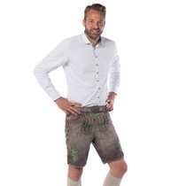 Lederhose Gaudi Kort Bruin/Groen Luxe