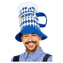 Bierhoed Oktoberfest Blauw Wit