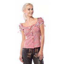 Tiroler blouse dames Liesl Rood/Wit