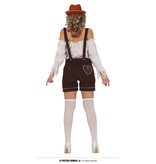 Tiroler Lederhose  Dames Donkerbruin