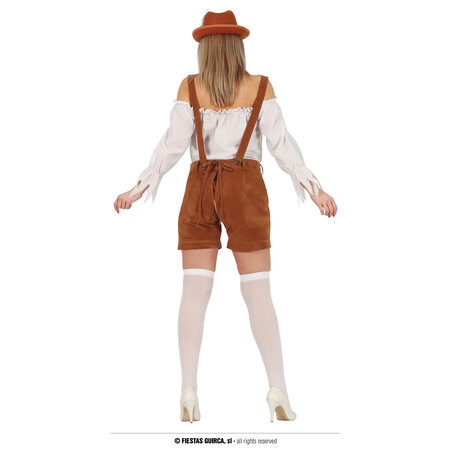 Dames Tiroler Lederhose Bruin