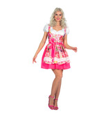 Roze Dirndl Jurk Vrouw Roses