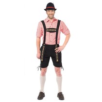 Lederhose Johann Zwart Kort