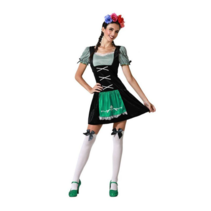 Tiroler Jurk Dames Zwart/Groen Lisa