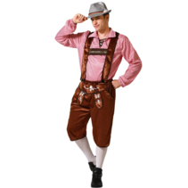 Oktoberfest Kostuum Heren Bruin/Rood
