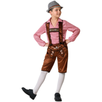 Tiroler Kostuum Kind Bruin/Rood