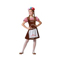 Tiroler Jurk Meisjes Bruin/Rood Annika