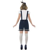 Traditionele Oktoberfest kostuum blauw vrouw