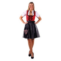 Dirndl Manon Rood/Zwart