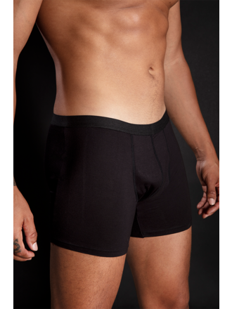 Pavone Lingerie Bambus Herren Boxer Lang Moreno Schwarz