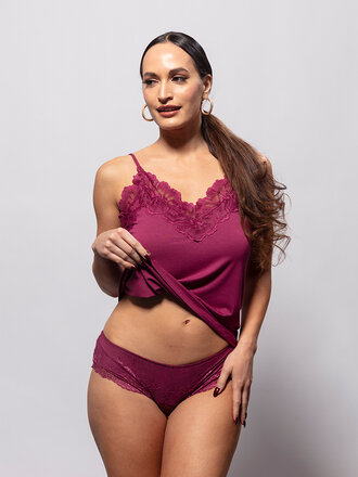 Pavone Lingerie Bamboo Hipster Guendalina Berry Wine Pavone Lingerie Bamboo Hipster Guendalina Berry Wine