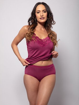 Pavone Lingerie Bamboo Midi Comfort Sensitive Florentina Berry Wine Pavone Lingerie Bamboo Midi Comfort Sensitive Florentina Berry Wine