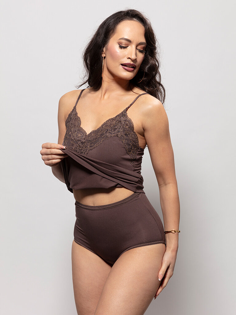 Bamboo Taille Comfort Anna Pure Mocha - Bamboo Protective Underwear