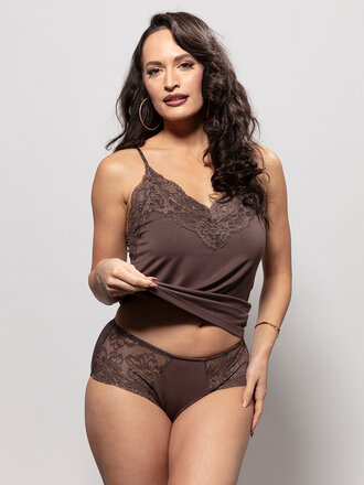 Pavone Lingerie Bamboo Top Ella Pure Mocha Gold