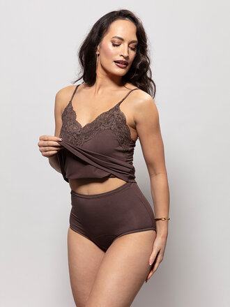 Pavone Lingerie Bamboo Taille Comfort Plus Protection Gina Pure Mocha