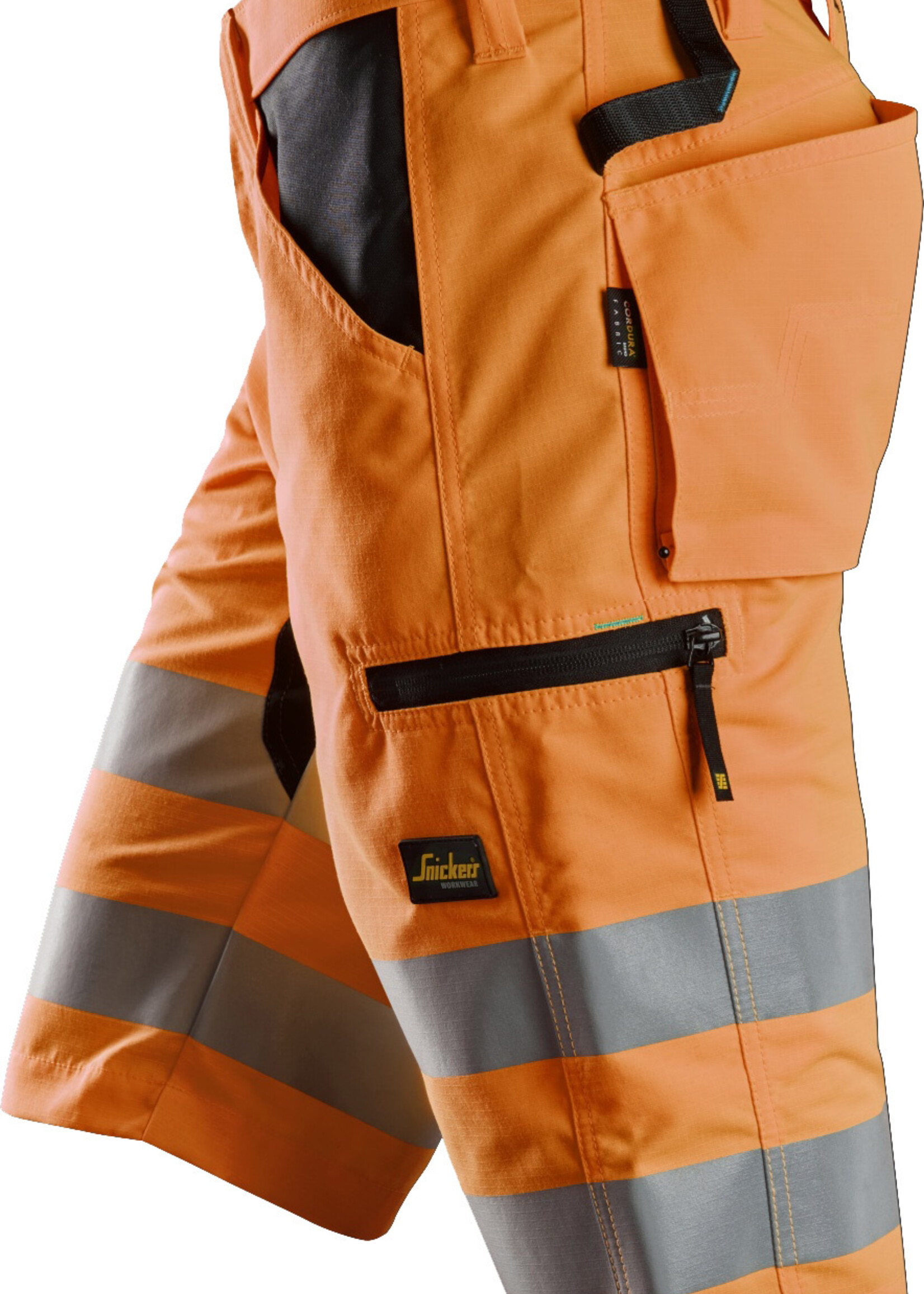 Snickers Workwear LiteWork High-Vis Korte Broek+ Klasse 1