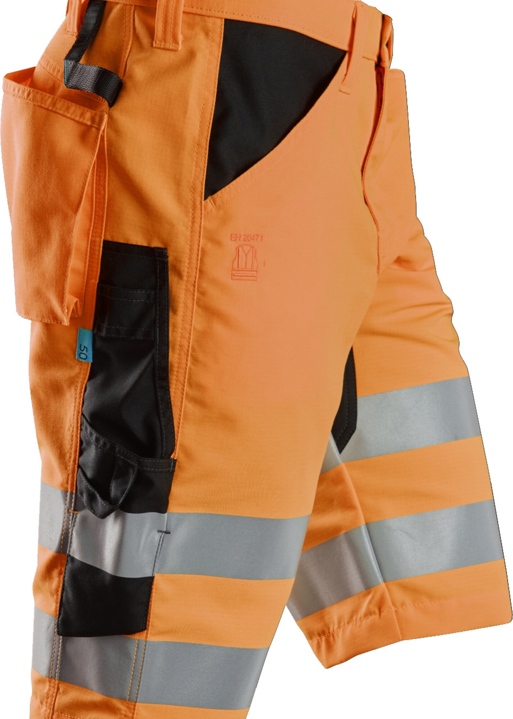 Snickers Workwear LiteWork High-Vis Korte Broek+ Klasse 1