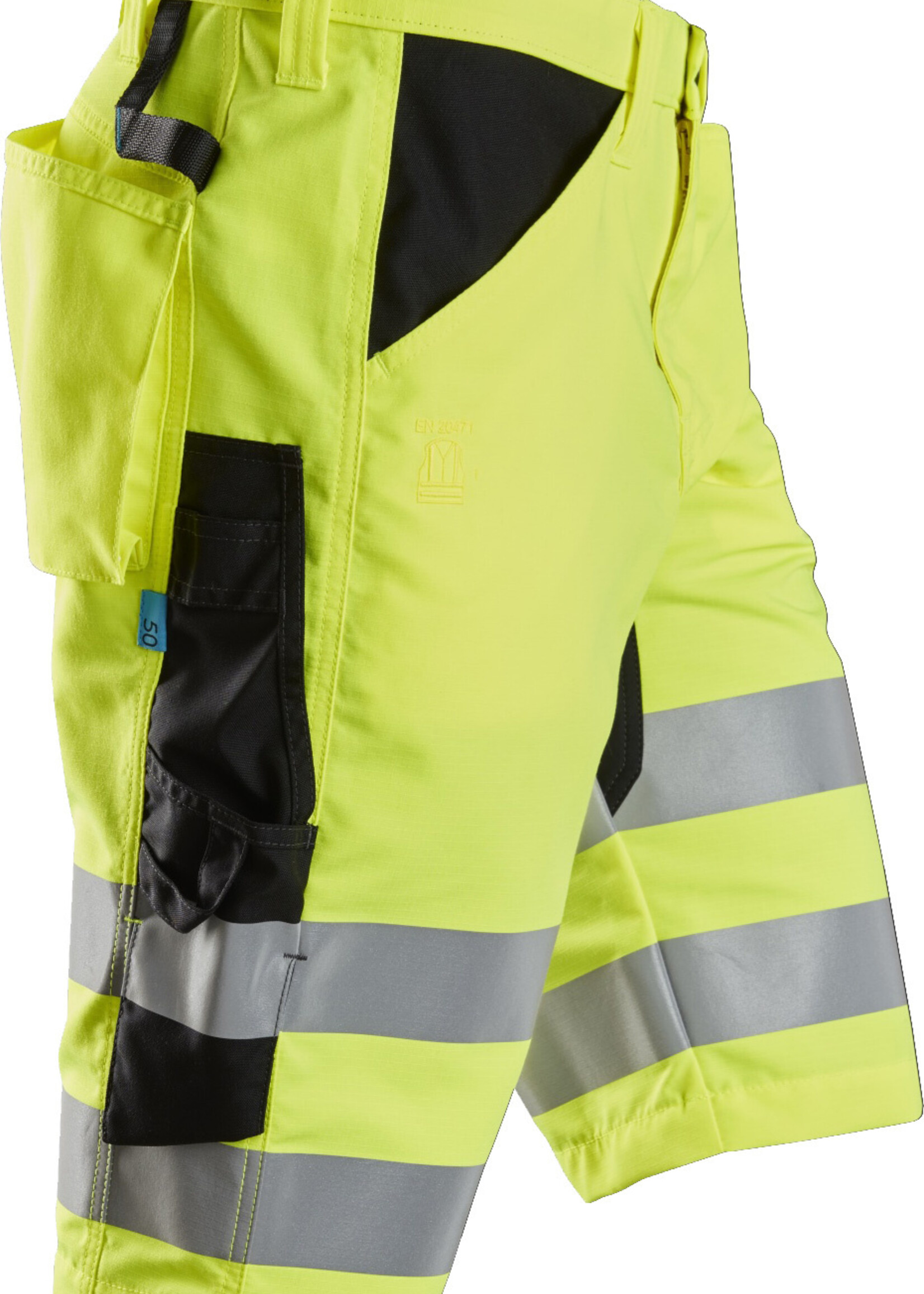 Snickers Workwear LiteWork High-Vis Korte Broek+ Klasse 1