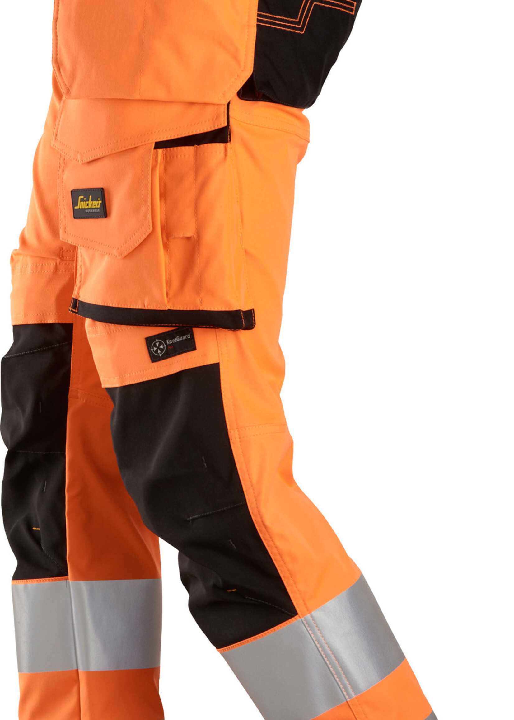 Snickers Workwear AllroundWork High-Vis Stretch Werkbroek met Holsterzakken