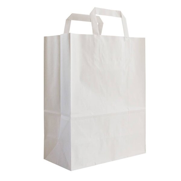 Papieren tas wit 24 x 26 x 11 1 kleur bedrukt