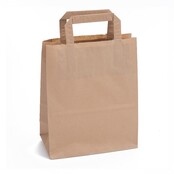 Papieren tas bruin 28 x 26 x 19- 1 kleur bedrukt Papieren tas bruin 28 x 26 x 19- 1 kleur bedrukt