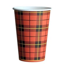 Koffiebeker Karton Schotse Ruit 'Scotty' 7,5oz 180ml