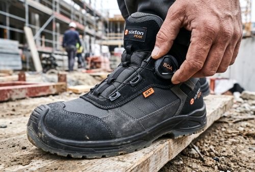 BOA draainkop op een Sixton werkschoen