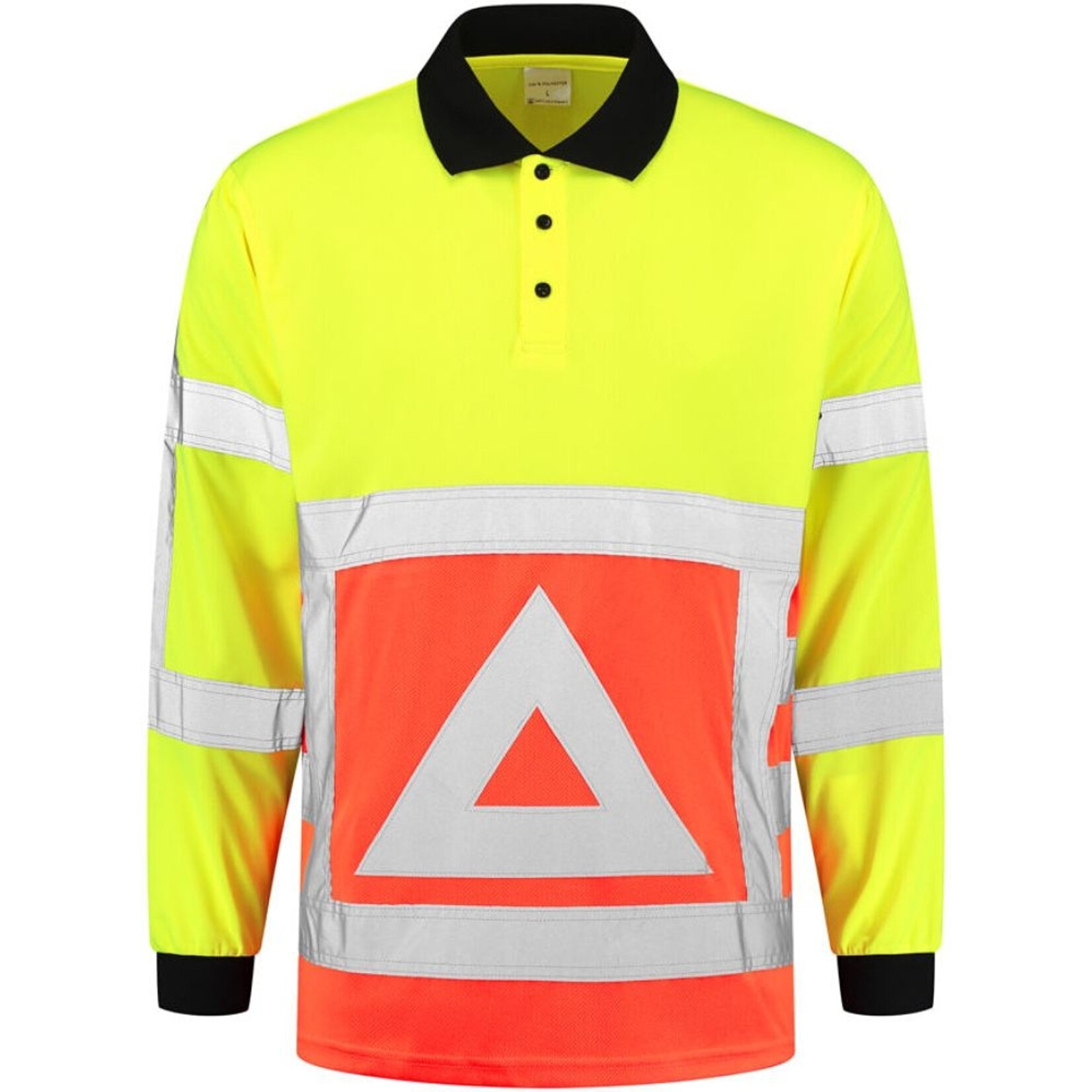 Huismerk Dunne verkeerspoloshirt met lange mouwen