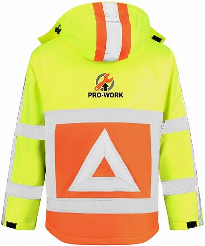 Verkeersregelaarskleding jas met logo op de rug