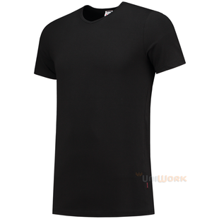 T-Shirt Elastaan Slim Fit V Hals