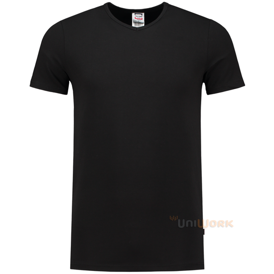 T-Shirt Elastaan Slim Fit V Hals