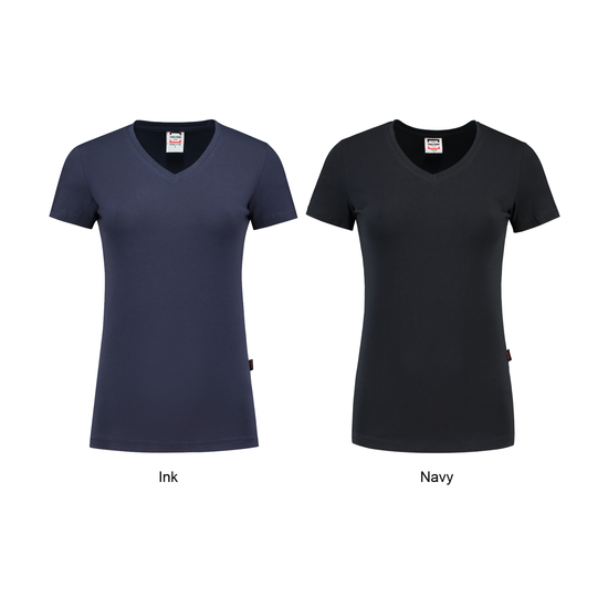 T-Shirt V-Hals Slim Fit Dames