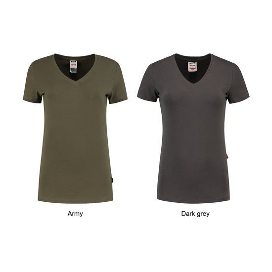 T-Shirt V-Hals Slim Fit Dames