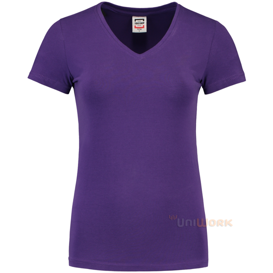T-Shirt V-Hals Slim Fit Dames