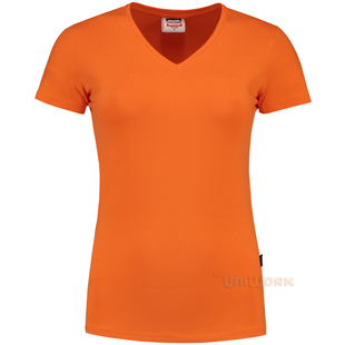 T-Shirt V Hals Slim Fit Dames