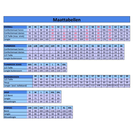 Rally Overall 100% katoen