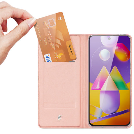 Dux Ducis Slim Softcase Booktype Samsung Galaxy M31s - Rosé Goud (D)