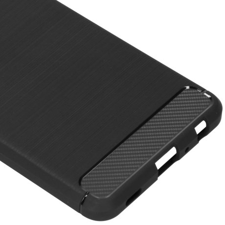 Brushed Backcover Samsung Galaxy A72 - Zwart (D)