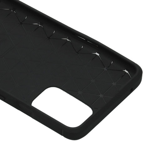 Brushed Backcover Samsung Galaxy A72 - Zwart (D)