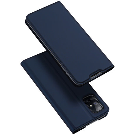 Dux Ducis Slim Softcase Booktype Samsung Galaxy M51 - Donkerblauw (D)