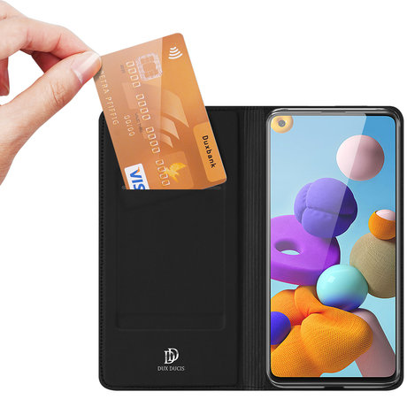 Dux Ducis Slim Softcase Booktype Samsung Galaxy A21s - Zwart (D)