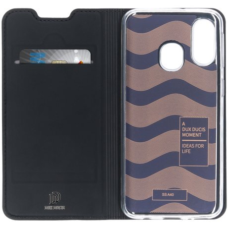 Dux Ducis Slim Softcase Booktype Samsung Galaxy A40 - Zwart (D)