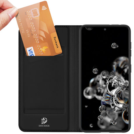 Dux Ducis Slim Softcase Booktype Samsung Galaxy S21 Ultra - Zwart (D)